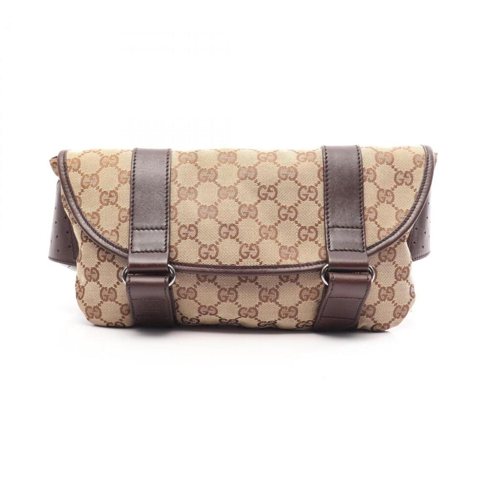 GUCCI Authentic Brown Leather Fanny Pack